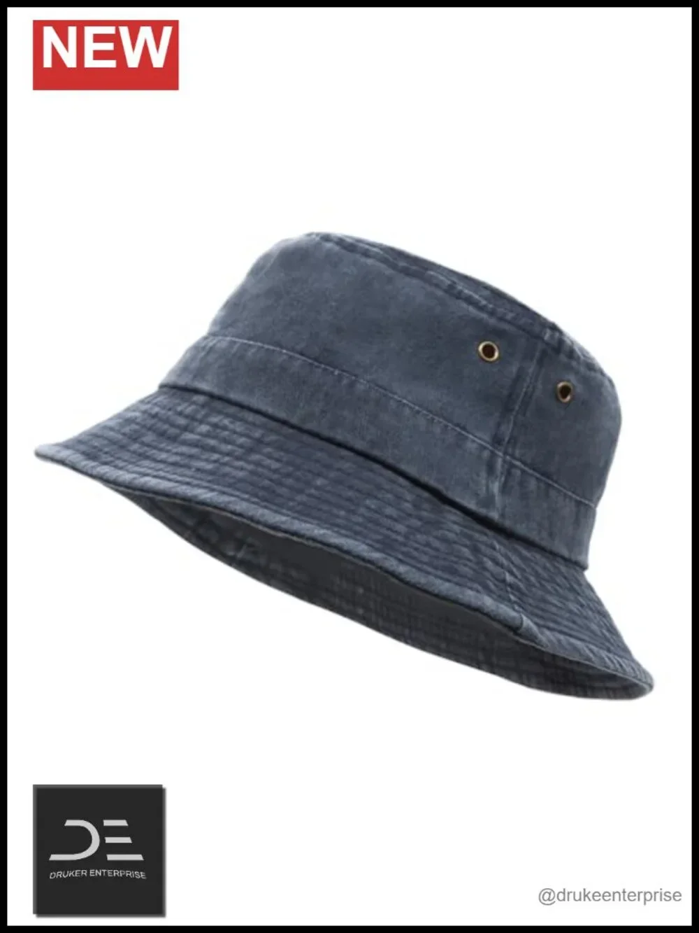 Retro Cotton Bucket Hat with UPF 30 Sun Protection Breathable Washable